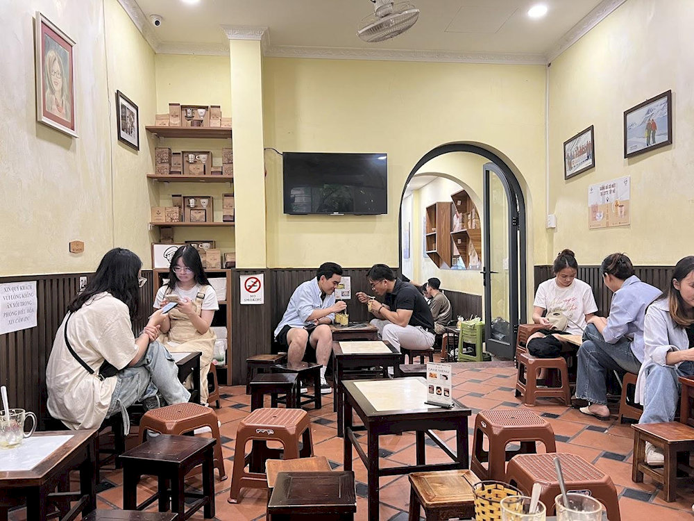 A glimpse into the timeless charm of Café Giang, where egg coffee was born